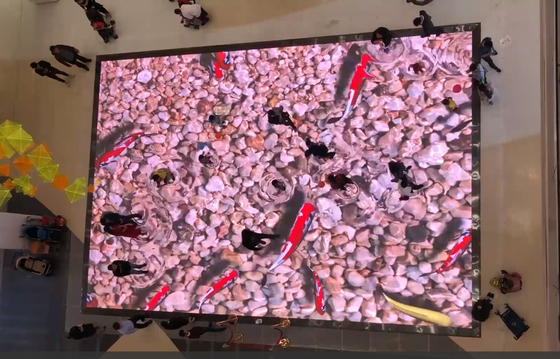 los paneles de piso interactivos del módulo LED de 250x250m m para la barra de DJ de la alameda del partido