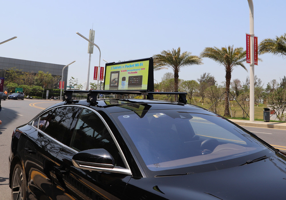 Señalización móvil al aire libre de Digitaces de los taxis de la muestra del top LED del taxi de P2.5mm IP65