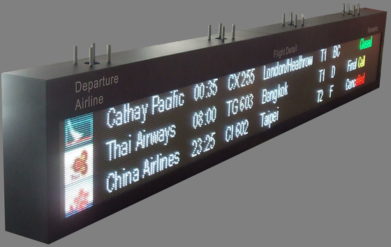Terminal del tablero de la navegación de la tablilla de anuncios del vuelo del aeropuerto de P10mm LED