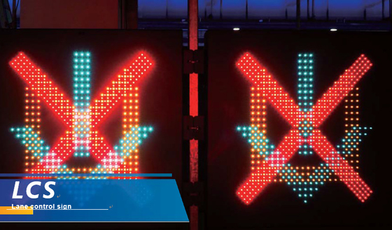 NTCIP LED Lane Control firma la señal de seguridad verde de la flecha de la Cruz Roja