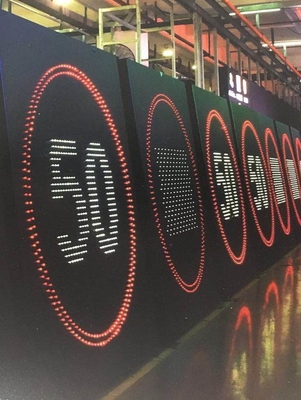 Muestras a todo color de la carretera LED de la carretera P10 del límite de velocidad de VMS del círculo rojo