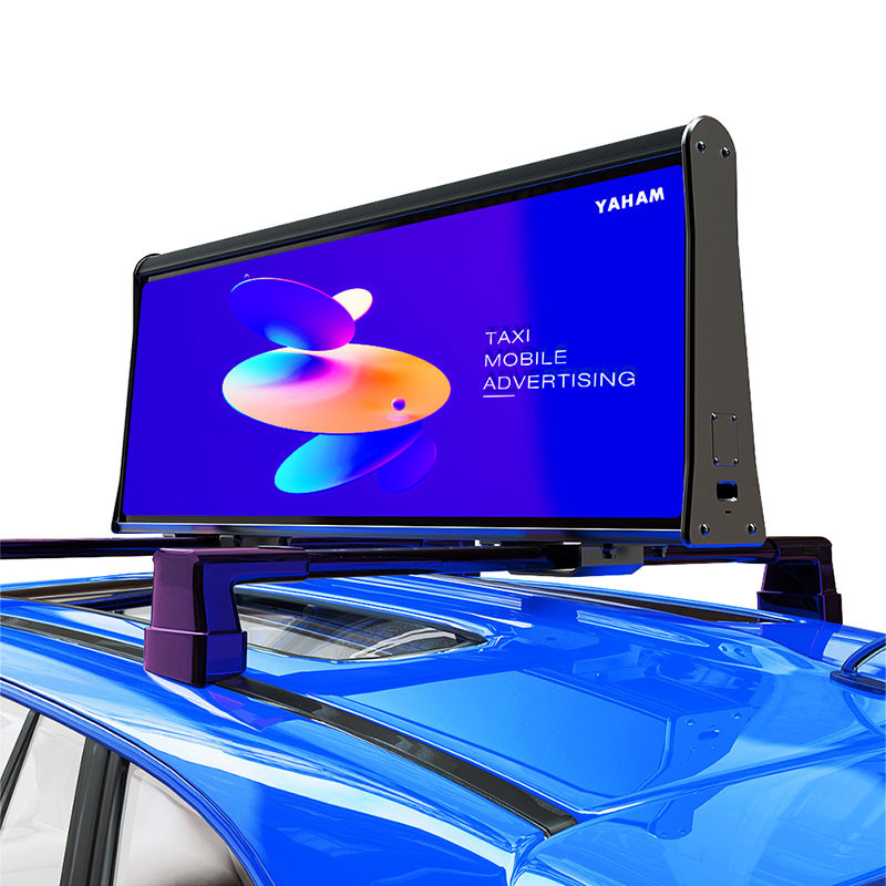 Muestra de publicidad a todo color al aire libre del top del tejado del coche de la pantalla LED de Front Access Taxi Roof