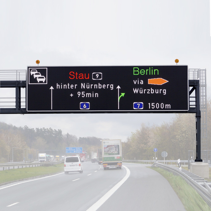 la autopista VMS de 12V 24V DC firma la exhibición a todo color al aire libre del tráfico del LED