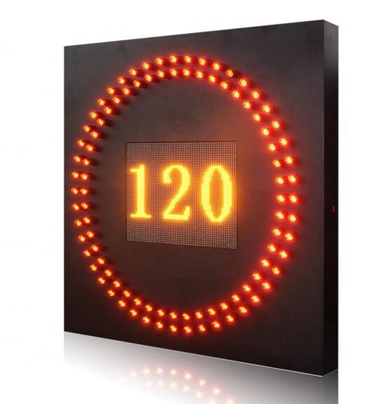 Muestras a todo color de la carretera LED de la carretera P10 del límite de velocidad de VMS del círculo rojo